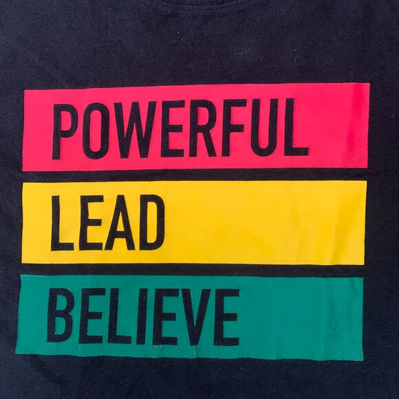 Puma Athletic Tee Powerful Lead Believe Men's XL Extra Large Black Jamaica Rasta - Picture 2 of 6